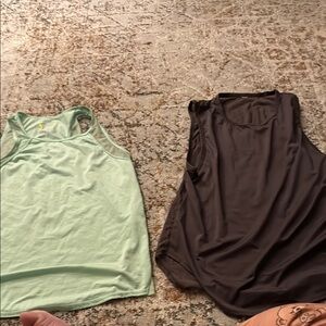 Women's Sleeveless Tops - Mint Green and Black
